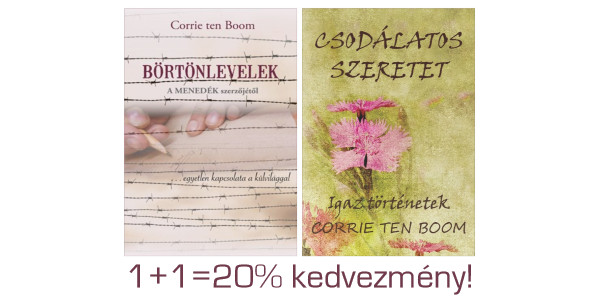 Corrie ten Boom 1+1=20% akció Börtönlevelek + Csodálatos szeretet