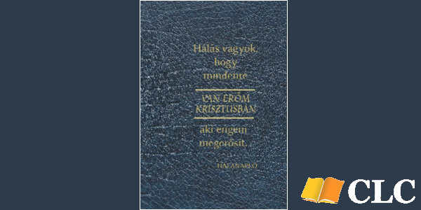 Hálanapló kék műbőrhatású kötés, Mindenre van erőm Krisztusban