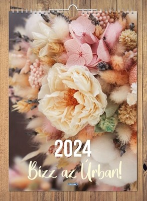 Nagyméretű falinaptár 2024 Bízz az Úrban! (Spirálozott)