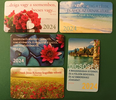 Kártyanaptár-csomag 2024 virágok (5 darabos)