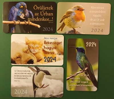 Kártyanaptár-csomag 2024 állatok 2. (5 darabos) (Csomag)
