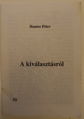 A kiválasztásról (Füzetkapcsolt) [Antikvár könyv]