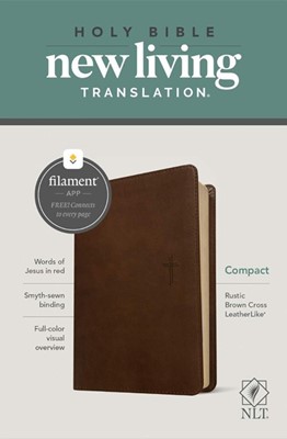 Angol Biblia - New Living Translation, Filament Enabled Edition (Red Letter, LeatherLike, Rustic Brown)