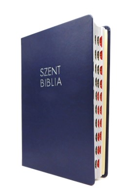 Biblia Károli nagy sötétkék regiszteres