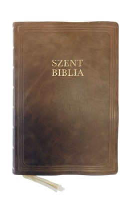 Biblia Károli nagy exkluzív bőrkötés barna