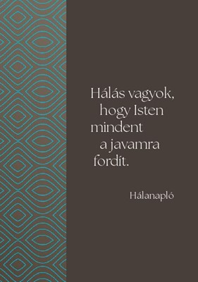 Hálanapló, Isten mindent a javamra fordít (barna-kék mintás)