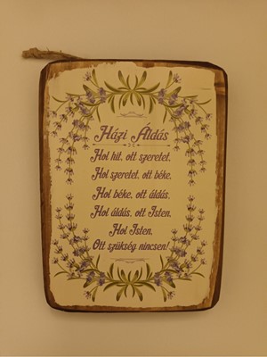 Falitábla Házi áldás (levendulás)