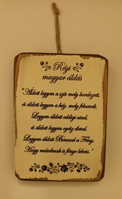 Falitábla Régi magyar áldás