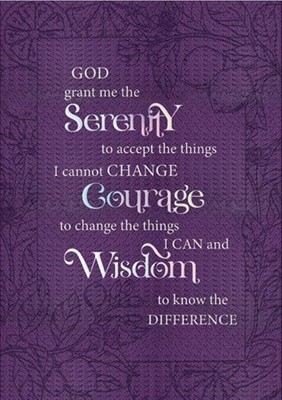 Exkluzív műbőr angol napló Serenity Prayer