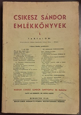 Csikesz Sándor emlékkönyvek 1. (Papírkötés)