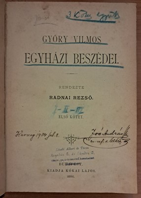 Győry Vilmos egyházi beszédei I-III. kötet