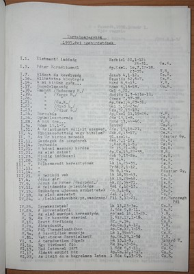 Pasaréti prédikációk 1993 I-XII. kötet