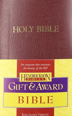Angol Biblia KJV Gift & Award Bible, Imitation Leather, Burgundy