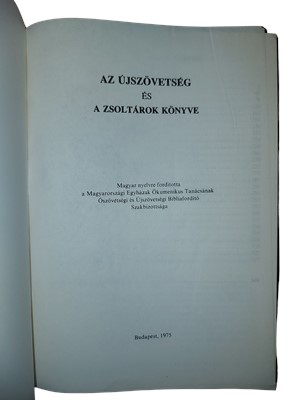 Az újszövetség és a zsoltárok könyve