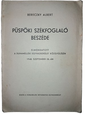 Püspöki székfoglaló beszéde