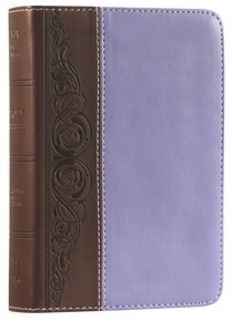 Angol Biblia King James Version Large Print Compact Bible Brown/Purple LeatherTouch Imitation Leather (Imitation Leather)