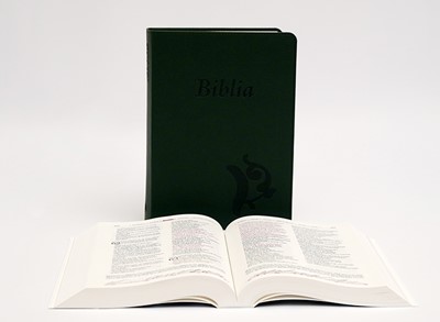 Biblia revideált Károli középméretű, sötétzöld (Műbőr)