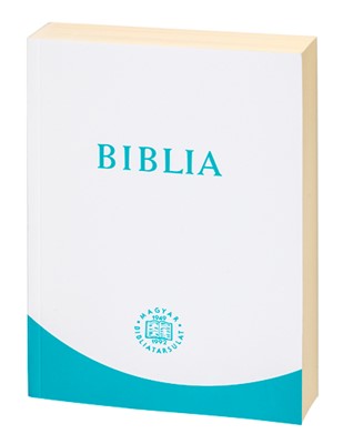 Biblia revideált új fordítás, nagy, kartonált, türkiz