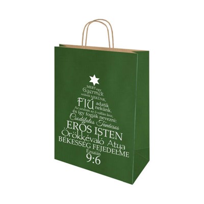 Karácsonyi dísztáska zöld fenyő