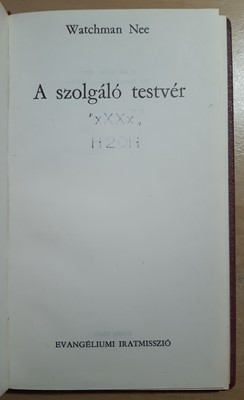 A szolgáló testvér (Kemény) [Antikvár könyv]