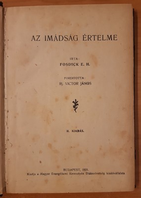 Az imádság értelme (Kemény) [Antikvár könyv]