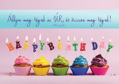 Születésnapos képeslap-csomag Happy Birthday muffinokkal