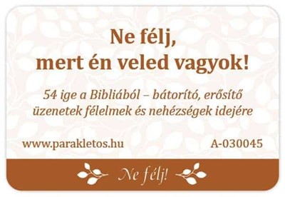 Ne félj, mert én veled vagyok! - igekártyacsomag (Csomag)