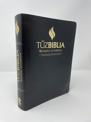 Tűzbiblia deluxe bőrkötés (lekerekített gerinccel) (Bőrkötés, aranyszegély, lekerekített gerinc)