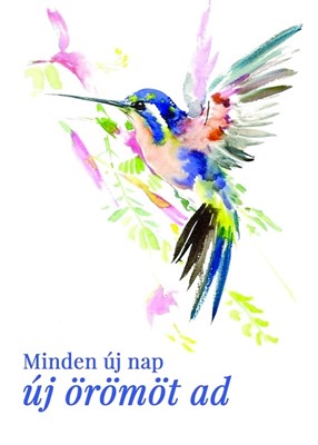 Miniposzter Minden új nap örömet ad (kolibri) (Kreatív papír)