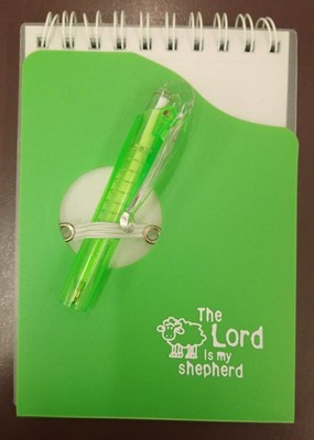 Spirálozott jegyzetfüzet The Lord Is My Shepherd zöld