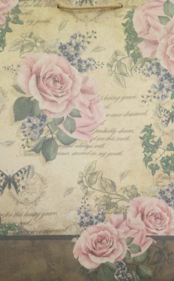 Nagy méretű dísztáska Rózsák (vintage) (Papír)