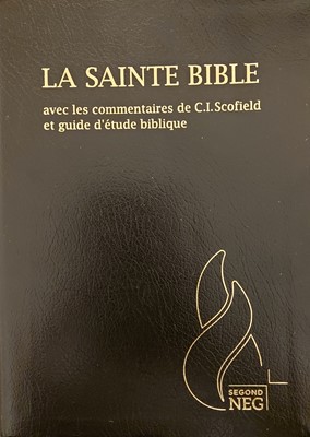 Francia Biblia Segond 1979, C.I. Scofield, nagyméret, bőrkötés, aranyszegély, regiszter