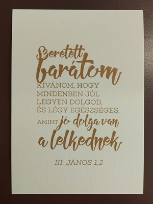 Miniposzter, Szeretett barátom... (arany) (Kreatív Papír)