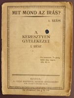 A keresztyén gyülekezet I. rész (Füzetkapcsolt) [Antikvár könyv]