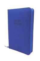 Biblia Károli mini kék cipzáras (Műbőr)