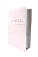 Biblia Károli mini fehér virágos (Műbőr)