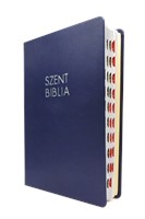Biblia Károli nagy sötétkék regiszteres (Műbőr)