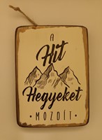 Falitábla A hit hegyeket mozdít (Fa)