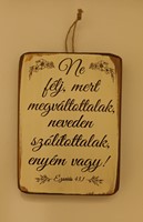 Falitábla ne félj, mert megváltottalak (Fa)