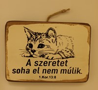 Falitábla A szeretet soha el nem múlik (Fa)