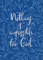 Exkluzív műbőr angol napló  Nothing is impossible for God (Exkluzív műbőr)