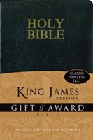 Angol Biblia King James Version Gift and Award Bible - Black (leather look paperback / puhakötés)