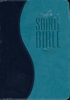 Francia Biblia Segond, türkiz/sötétkék, puhatáblás