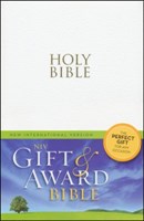 Angol Biblia New International Version Gift and Award - White (Leather look / puhakötés)