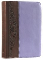 Angol Biblia King James Version Large Print Compact Bible Brown/Purple LeatherTouch Imitation Leather