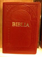 Biblia revideált új fordítás, közepes, bőrkötéssel, vaknyomással, aranyszegéllyel, bordó (Bőrkötés)