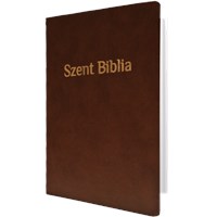 Biblia Károli fordítás, piros betűs, közepes, barna (Papír)
