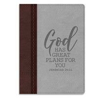 Exkluzív műbőr angol napló God Has Great Plans for You (Lux Leather)