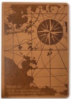 Exkluzív műbőr angol napló Térkép (Lux Leather)