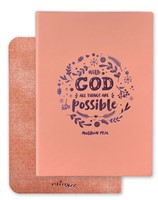 Exkluzív műbőr angol napló Istennel minden lehetséges (Flex Leather)